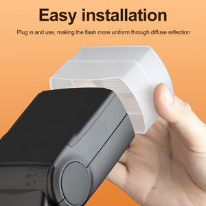 Dôme Diffuseur de Flash <span class=keywords><strong>Godox</strong></span> V1 TT520II TT350 V480 V860 V850 TT685 TT600 Compatible Type Boîte à Savon, Dôme de Rebond en Plastique 3 Couleurs pour - Product Image 3