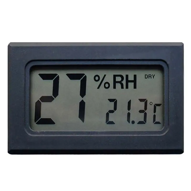 BIG LCD display digital 2 in 1 black digital thermometer hygrometer for reptile