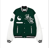 Veste de baseball personnalisée de haute qualité pour femmes, en cuir PU, coupe courte, manches violet foncé, à carreaux, coupe-vent et imperméable