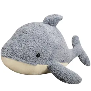 Nouveau dessin animé dauphin jeter oreiller en peluche baleine poupée océan jeter oreiller enfants petit dauphin poupée animaux jouets