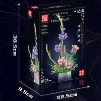 Mould King 10009 - Juego de Bloques de Construcción de Flores de Bonsái de Rosa Modular, 1203 Piezas, Ramo de Flores 3D, Regalo para Niñas