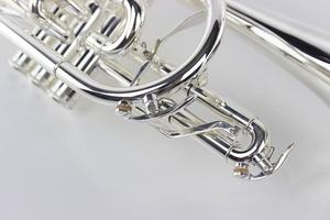 <span class=keywords><strong>Corneta</strong></span> Profesional Bb con Teclado de Gatillos, Acabado de Latón Plateado de Alta Calidad, 3 Pistones, <span class=keywords><strong>Precio</strong></span> de Fábrica, <span class=keywords><strong>Instrumento</strong></span> de Viento - Product Image 5