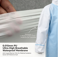 Membrane imperméable respirante anti-âge en PU de 0,015 mm, transmission de vapeur d'eau 3000-10000 g/m²/24h, laminage durable