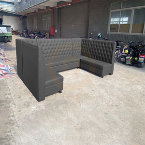 Sedia Circolare a U in Pelle <span class=keywords><strong>Vintage</strong></span> Personalizzata con Lavorazione Trapuntata per Night Club, Lounge Hookah e <span class=keywords><strong>Bar</strong></span> BT221 - Product Image 2