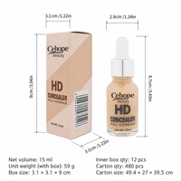 Fond de Teint Liquide Hydratant Couvrance Totale Toutes Teintes de Peau, Anti-Transpiration, Longue Tenue, Maquillage Visage Végétalien, Vente en Gros OEM