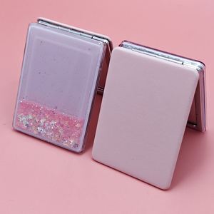Espejo de Maquillaje Portátil de Doble Cara Estilo Quicksand, Lindo Regalo para Mujeres y Niñas, Espejo de Maquillaje Mini de Viaje con Etiqueta Privada - Product Image 6