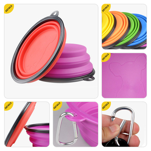 Tigela de água portátil para cachorros, tigela de água dobrável de silicone para alimentar cães - Product Image 5