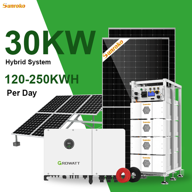 Sunroko Photovoltaic Solar Energy System Set 30Kw 30Kva 40Kw 50Kw Commercial Storage Power System