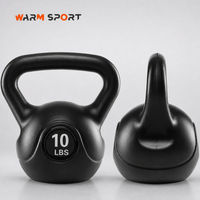 Kettlebell en ciment rempli de sable WM avec logo personnalisé, durable, antidérapant, pour la musculation à domicile, 2-24 kg