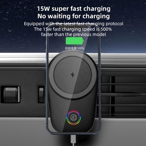 Cargador Inalámbrico Magnético Premium de 15W para Auto con Ventilador de Refrigeración Semiconductor, Luz RGB y Fuerte Imán N52 para iPhone y <span class=keywords><strong>Samsung</strong></span> - Product Image 5