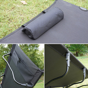 Customizable Folding Camping Cot Oxford Fabric Aluminum Frame Portable Outdoor <b>Bed</b> with Carrying <b>Bag</b> - Product Image 4