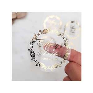 <span class=keywords><strong>Pegatinas</strong></span> de <span class=keywords><strong>bautizo</strong></span> <span class=keywords><strong>personalizadas</strong></span>, lámina de oro transparente, <span class=keywords><strong>pegatinas</strong></span> de bautismo <span class=keywords><strong>personalizadas</strong></span> y bolsas de regalo, velas, botellas, tarros - Product Image 1