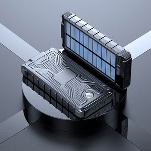 พาวเวอร์แบงค์พร้อมไฟฉาย LED 10000mAh ชาร์จเร็วแผงโซลาร์เซลล์พลังงานสำรอง - Product Image 2