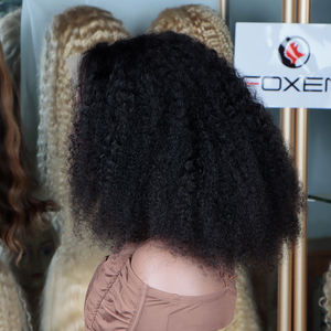 Parrucche Economiche di <span class=keywords><strong>Capelli</strong></span> Umani Vergini Africani Grado 12a, Parrucche Corte Ricce Cambodiane con Pizzo Intero da 8, 10, 12 Pollici per Donne di Colore - Product Image 5