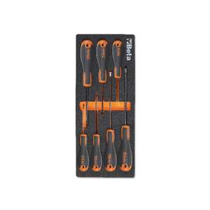 Bandeja de espuma BETA - 024500219 Con destornilladores Beta Easy para ranurados y Phillips®Tornillos de cabeza (7 Uds.) OTROS CONJUNTOS DE HERRAMIENTAS - Product Image 1