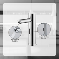 Robinet intelligent à capteur infrarouge automatique sans contact, alimenté par batterie, robinet d'eau contemporain