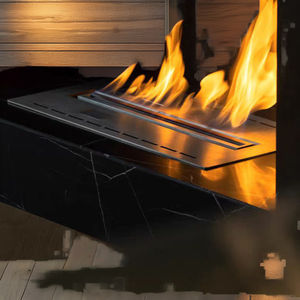 Chimenea de bioetanol con diseño lineal moderno y elegante, uso interior ecológico para Hotel, sin humo, sin necesidad de chimenea, piedra, Metal, acero - Product Image 4