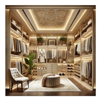 Hôtel de luxe moderne Armoire de rangement en bois massif de style italien avec design Armoire de plain-pied pour armoire de chambre à coucher