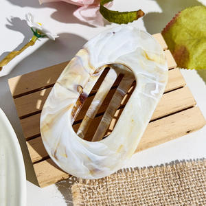 Pince à cheveux bec de canard à forte adhérence, en plastique PC, simple, ovale et plate, accessoire capillaire très vendu - Product Image 4