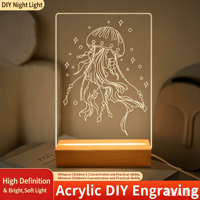 Lampe de chevet personnalisée en acrylique pour chambre à coucher, avec nom et photo imprimés, forme sur mesure, cadeau pour elle, Fête des Mères