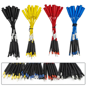 68 pièces OBD <span class=keywords><strong>Terminal</strong></span> Jumper pince crocodile adaptateur banane lumière de test LED 5KΩ potentiomètre cordon universel - Product Image 3