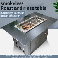 Yawei-Mesa de barbacoa comercial sin humo, mesa de barbacoa con calefacción infrarroja, placa de roca 670, 760
