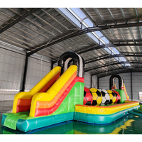 Jeu de sport interactif commercial parcours d'obstacles gonflable sauts et limites obstacle essuyer balle avec ventilateur de Chine
