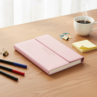 Wenshun Cadeau de luxe Logo personnalisé Couverture en cuir PU Reliure thermique 224 feuilles Agenda A5 Organisateur de carnet Boîte