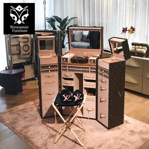 Coiffeuse moderne pour chambre à coucher Commode <span class=keywords><strong>de</strong></span> rangement pour meubles Coiffeuse pour <span class=keywords><strong>maquillage</strong></span> Table pliante Commodes pour chambre à coucher - Product Image 1