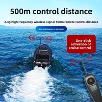 Bateau à appât télécommandé intelligent professionnel GPS, positionnement GPS, haute vitesse 5,0 mph, portée 500 m, capacité de charge 3 kg