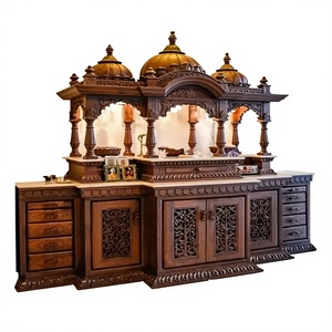 Big Wooden <b>Mandir</b> For Shree Laxmi Narayan Temple Latest Design High Carving Teak Wood Large Sizes <b>Mandir</b> For Home - Product Image 5