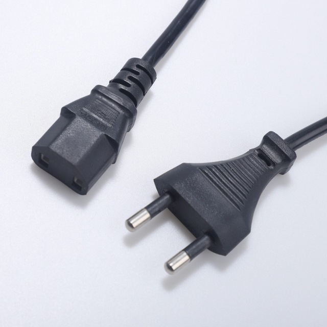 Thailand Standard Factory Customized 2-core 2-pin Power Extension Cable Customized Plug with C7 Figure Eight Female Plug