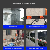 Boîtier de protection étanche pour borne de recharge extérieure, résistant aux intempéries et aux rayons UV, avec interrupteur