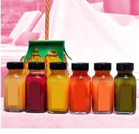 Mocale Petit Gingembre Fabricant de Grenaille Recyclé 2 oz 60 ml Mini Bouteilles En Verre Carrées pour le Jus