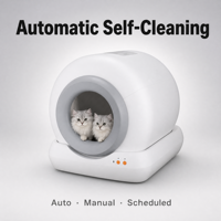 Lettiera Intelligente per Gatti con Pulizia Automatica, Controllabile tramite APP, Toilette Semi-Chiusa per Gatti, Senza Odori, Accessori per Animali Domestici da Interno