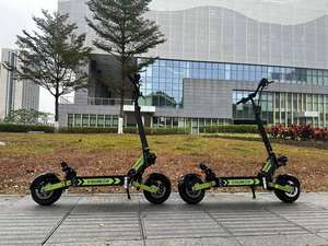 Trottinette électrique tout-terrain pour adultes Geofought 60V 30-40AH, batterie 60-120 km d'autonomie, double moteur, pneus tout-terrain de 11 pouces, suspension intégrale - Product Image 6