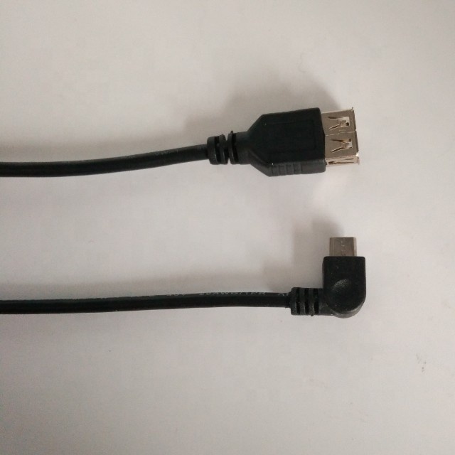 Spot Goods 90 Degree Micro Usb2.0 Data Charging Cable Left Angle Micro Usb Cable for Android