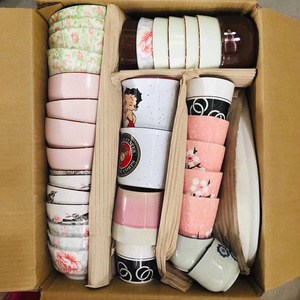 Bán buôn trực tiếp từ nhà máy, giá rẻ, hàng có sẵn, bộ bát đĩa gốm sứ nhiều màu sắc, đóng hộp carton - Product Image 3