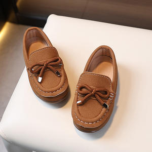 Chaussures décontractées d'été 2025 de style britannique pour garçons et filles, mocassins à enfiler en cuir velours souple à semelle basse - Product Image 5