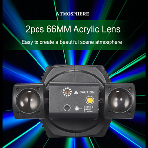 <strong>Mini</strong> <strong>DMX</strong> 36W <strong>LED</strong> Moving Head Light Disco Gold Strobe Beam Green Red Laser Party Lighting for Dj Show Christmas - Product Image 6