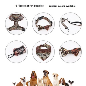 Hersteller Custom Print Soft Adjusta ble Designer Personal isierte Haustier halsbänder Leinen geschirre Hunde halsband und Leine Set Luxus - Product Image 3