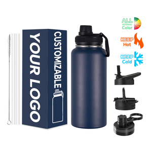 Ready to Ship Double Wall Vacuum Flask Insulated Stainless Steel <b>Water</b> <b>Bottle</b> <b>with</b> Customer logo 18oz 32oz 48oz 64oz - Product Image 1