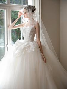 Robe de mariée classique sans bretelles, élégante, avec appliques en dentelle, en tulle, broderies de luxe, pour <span class=keywords><strong>mariage</strong></span> - Product Image 2