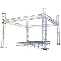 Etapa de iluminación negra de aluminio Estructura de armazón de 4 puntos para eventos