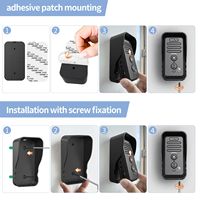 Batterie Rechargeable étanche sans fil longue portée Kit d'interphone vocal bidirectionnel non visuel noir sonnette de porte pour bureau à domicile
