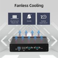 XCY Intel N100 Mini PC 6 USB 2 HD 1 DP Dual Gigabit LAN RS485 COM MiniPC sin ventilador Computadora industrial