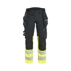 BLAKLADER - 702516489933C46 <b>Women</b>’s Hi-Vis <b>trousers</b> 4-way <b>stretch</b> Black/Hi-vis yellow - EAN 7330509929193 HI-VIS WORKWEAR - Product Image 4