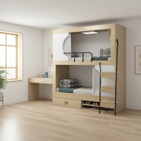Lit de capsule modulaire pour hôtel, lit de dortoir, capsules de couchage optimisant l'espace, OEM ODM pour dortoirs scolaires et chambres d'hôtel