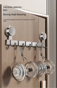 Crochet mural de salle de bain en aluminium robuste monocouche, flexible, détachable, écologique, à ventouse, <span class=keywords><strong>sans</strong></span> perforation, pour cuisine - Product Image 5