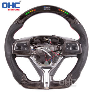 Volante de fibra de carbono para <span class=keywords><strong>Maserati</strong></span> <span class=keywords><strong>Ghibli</strong></span> Levante, OHC volante deportivo para motores, 2014, 2015, 2016, 2017, 2018, LED RPM - Product Image 2